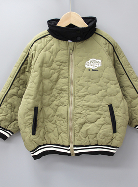 G-GS家100秋冬 品牌童装折扣/儿童厚实款衍棉开衫外套80333绿