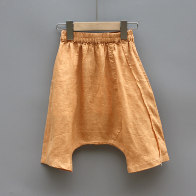 S吾系列120-140夏装 品牌童装折扣/儿童休闲棉短裤中裤03316桔
