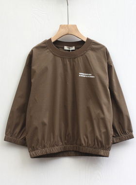 衣系列120春装 品牌折扣童装/儿童纯棉套头长袖卫衣03269军绿