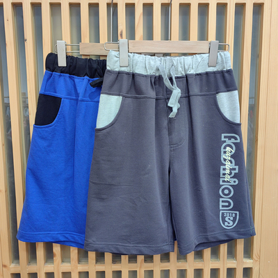 威家145/150夏装 品牌童装折扣/儿童休闲棉短裤中裤8392二色