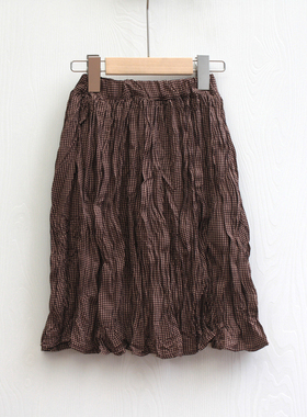 L卡系列110-150春秋装 品牌童装折扣/女童休闲短裙半身裙32186咖