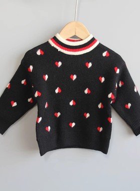 T芙系列80-120秋冬Ⅱ品牌童装折扣/儿童休闲上衣毛衣71068黑