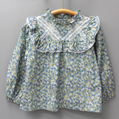 R七miao家80 柔软衬衣11300蓝 儿童长袖 120春秋品牌童装 折扣