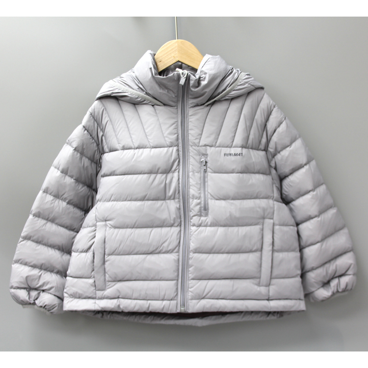 GK布rui欧120/130冬品牌童装折扣/儿童中厚柔软外套羽绒服18079灰