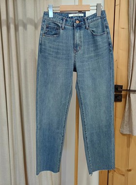 93210代家品牌折扣25-29码烟管牛仔裤女夏新柔软九分裤显瘦高腰