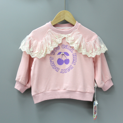 女童中厚长袖休闲卫衣23570粉