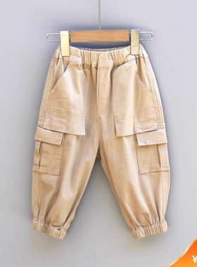 T衣ch家80春秋Ⅲ品牌童装折扣/儿童休闲工装纯棉长裤15908卡