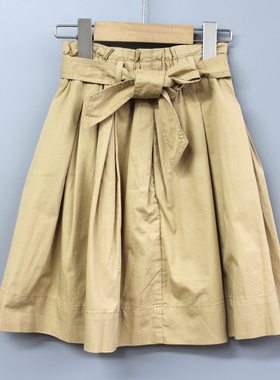 S欧系列110春装 品牌童装折扣/女童纯棉半身中裙长裙61167卡