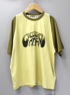 R布rui欧120-150夏品牌童装折扣/大童薄款纯棉短袖T恤衫86110咖