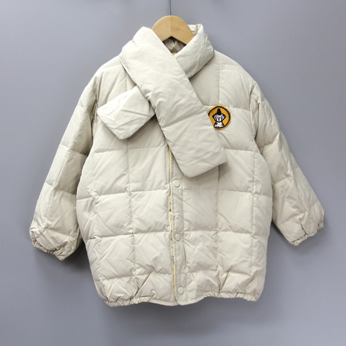 Y安系列80/90冬装 品牌童装折扣/儿童羽绒服中厚外套12276奶白
