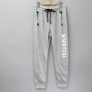 威系列135-160春秋 男童舒适宽松长裤休闲纯棉裤子9338/9392浅灰