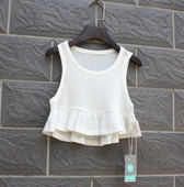 芦系列80 110秋装 针织小马甲H19398X白