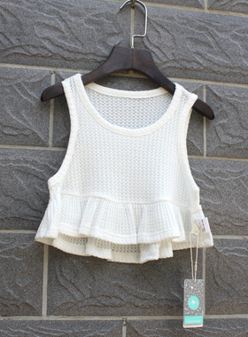 芦系列80-110秋装 针织小马甲H19398X白