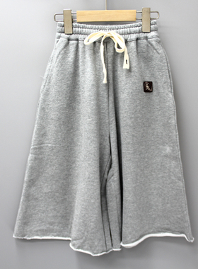 R海系列120夏 品牌童装折扣/儿童休闲棉运动七八分裤1821灰