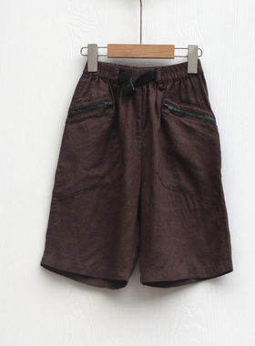 TS吾系列110/120夏装 品牌童装折扣/儿童休闲棉短裤中裤01128咖