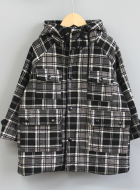 JG安系列120-150秋冬 童装品牌折扣/童休闲开衫呢料外套11458黑