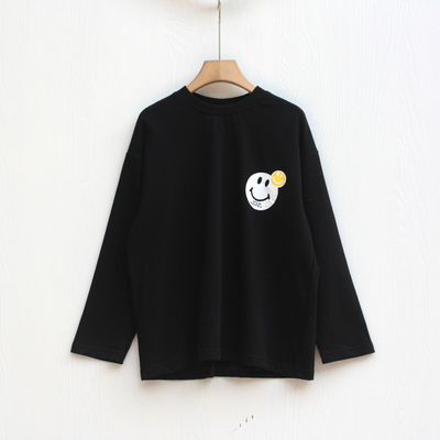 T芙系列120/130春秋装 品牌童装折扣/儿童纯棉休闲T恤衫8476黑