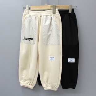 Y淘tao家120-150春秋 品牌童装折扣/休闲纯色中厚收口长裤703三