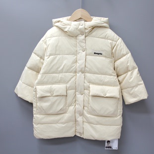 Y七M家100-130冬装 品牌童装折扣/儿童羽绒服中厚休闲外套20018杏