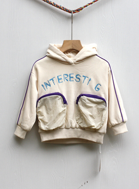 S武系列100-140冬装 品牌童装折扣/儿童套头加绒加厚卫衣11652白