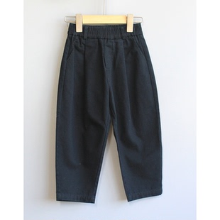 Y系列110 儿童棉休闲梭织长裤 120春秋装 折扣 83278黑 ?品牌童装