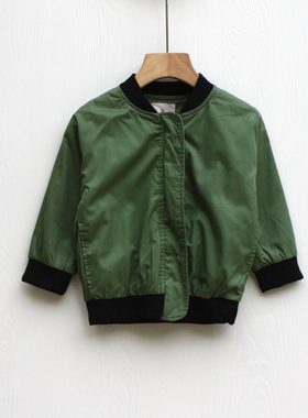 子系列80-120秋装 品牌童装折扣/儿童夹克开衫外套82165绿