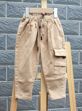 欧系列80-100春装 品牌折扣童装/男女童纯棉针织长裤子34029卡