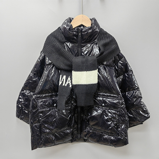 S-M家120冬装 品牌折扣童装/儿童上衣羽绒服中厚外套47043黑