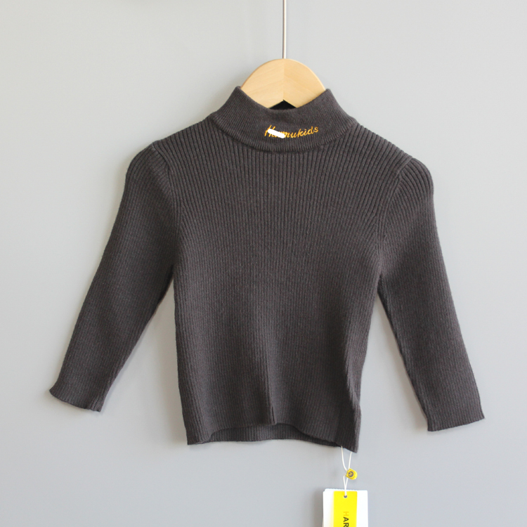 T哈系列90/110春秋 品牌童装折扣/儿童打底毛衣中厚简约2112灰