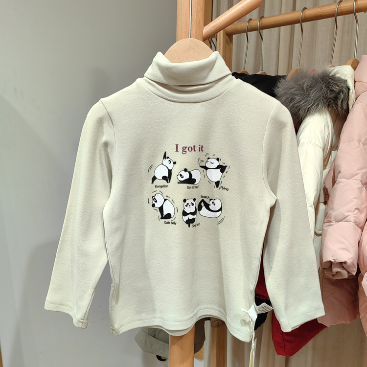 KY榛guo酱100-130秋冬童装品牌折扣儿童中厚高领打底衫36596米