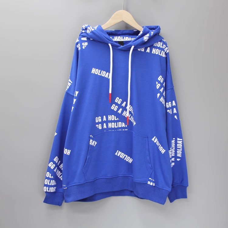 G咭系列160/170春秋品牌童装折扣/青少年连帽长袖卫衣套头13579蓝