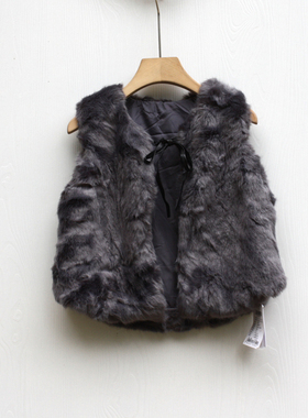 S爱系列110/130冬装 品牌童装折扣/儿童中厚休闲马甲背心16006灰