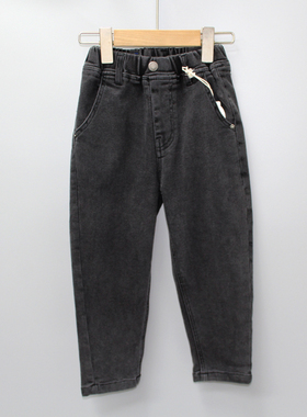 G-XZTX家110春秋 品牌折扣童装/大童休闲牛仔长裤363黑