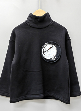 KY吾系列110/120秋冬 品牌童装折扣/儿童加绒上衣打底衫06803黑