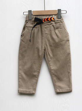 L啦系列80/90春秋装 品牌童装折扣/儿童纯棉休闲长裤52238卡