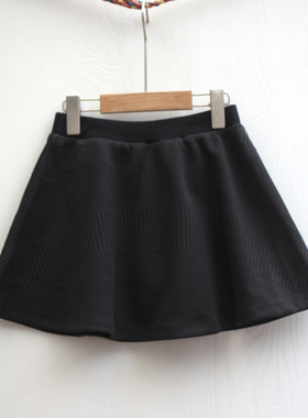 棵系列130-170春秋装 品牌童装折扣/纯棉短裙休闲半身裙80256黑