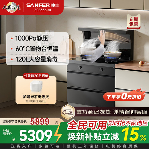 帅丰元气V6X消毒柜集成灶