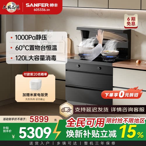 帅丰元气V6X消毒柜集成灶