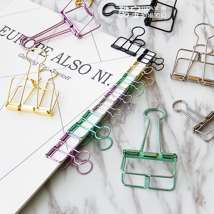 ins可愛金屬彩色文具得力小號鐵夾票夾大號長尾夾文件夾子燕尾夾在類目 電子詞典/電紙書/文化用品, 裝訂用品, 票夾/長尾夾中 - 來自Buy2taobao.com提供專業的淘寶代購服務