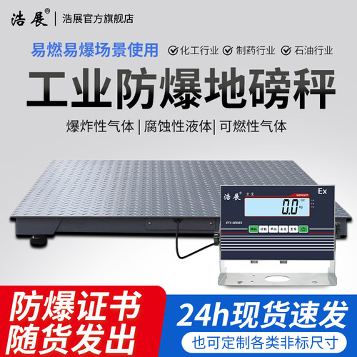防爆地磅秤0-3吨防爆称平台秤3T电子磅秤本安防爆台秤化工磅称1吨