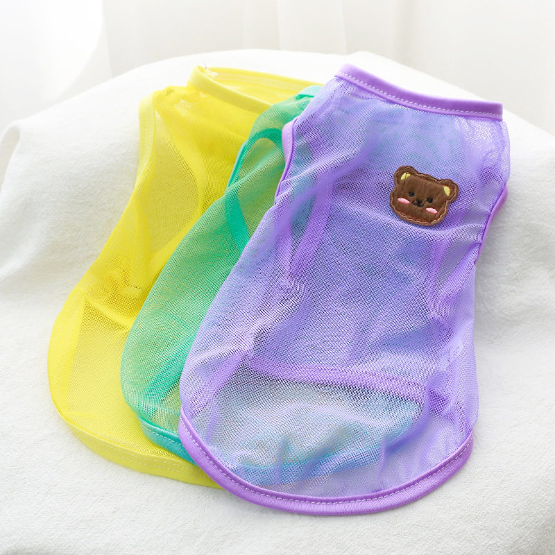 夏季猫咪衣服凉感薄款背心防掉毛美短蓝猫透气网纱衣服工厂可
