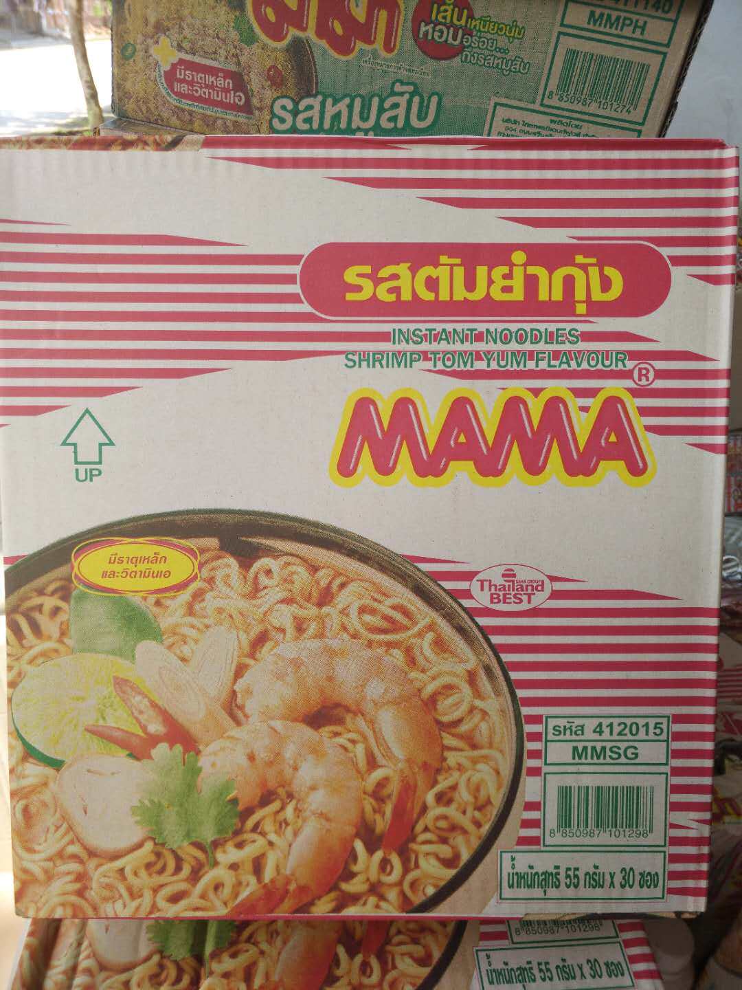 包邮泰国MAMA妈妈冬阴功酸辣虾味清浓汤泡面55g*30方便面90克*24