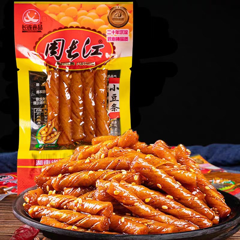 平江周长江小豆条散装称斤8090童年记忆零食麻辣香辣条追剧小吃