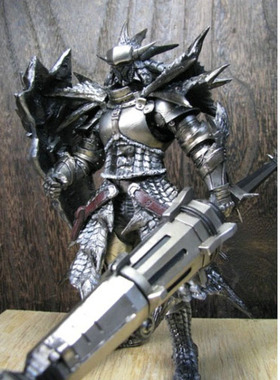 WF2011 怪物猎人 银火龙剑士装铳枪 GK 手办模型 白件模现货
