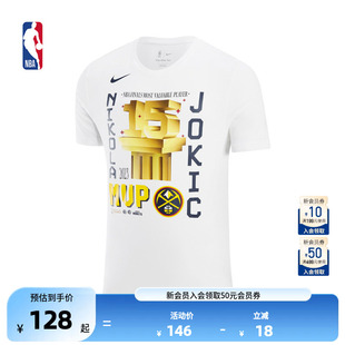 运动休闲舒适短袖 T恤 NIKE耐克掘金队约基奇男款 NBA官方正品