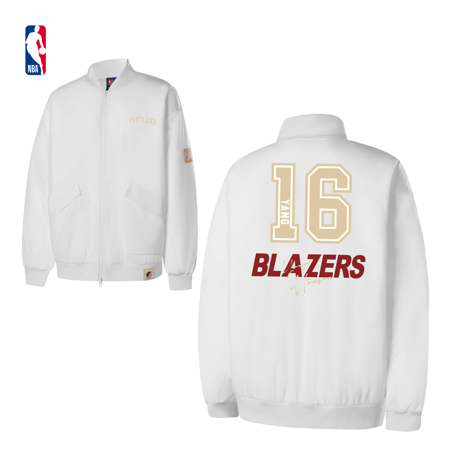 NBA官方正品杨瀚森球场生活系列冬新款男女保暖加厚外套运动夹克