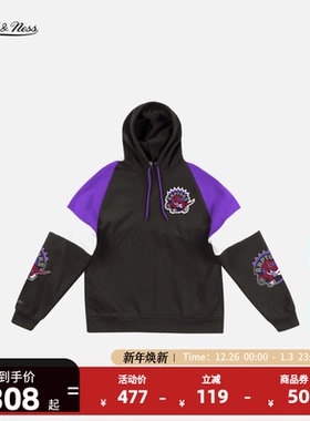 NBA官方Mitchell&Ness多伦多猛龙队冬季男女同款休闲运动卫衣