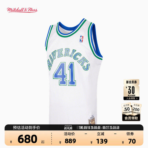 NBAMitchell&Ness侠诺维茨基球衣