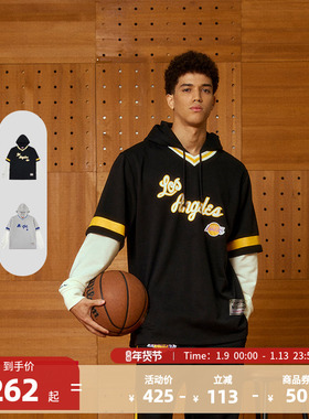 MITCHELL&NESS-NBA官方湖人/魔术Lifestyle男女早秋连帽重磅卫衣