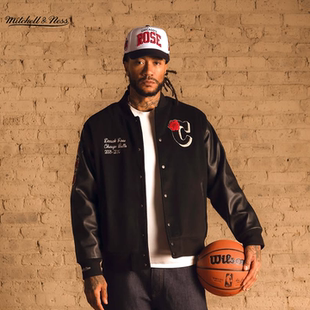 NBA预售NBA官方MITCHELL & NESS 罗斯同款退役仪式芝加哥公牛夹克